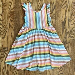 Hanna Andersson Multicolor Striped Dress, size 6-7. Good condition.